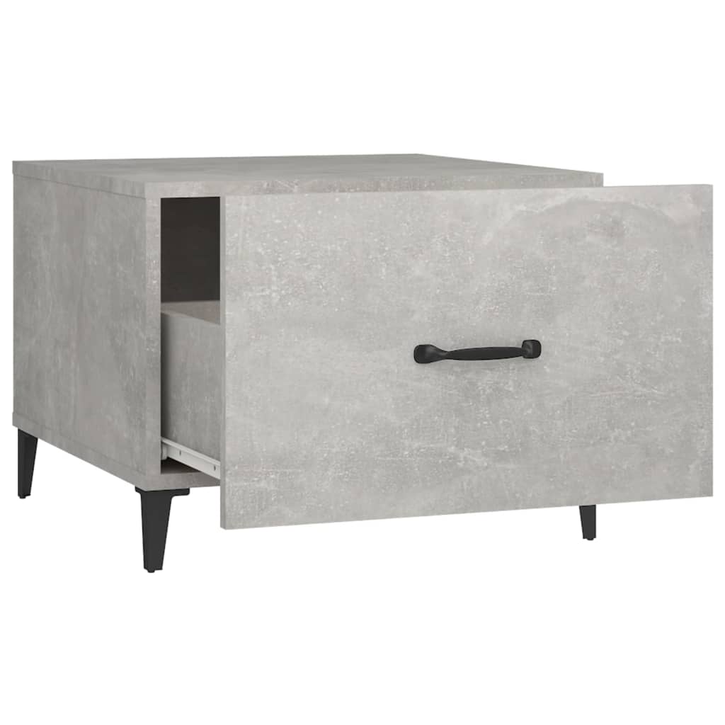 Table basse avec pieds en métal Gris béton 50x50x40 cm - XIOS