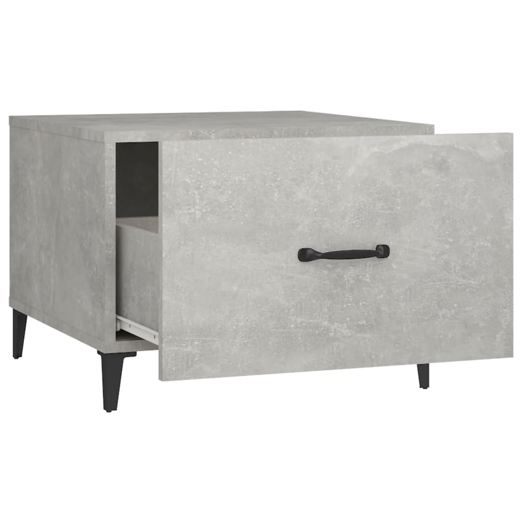 Tables basses avec pieds en métal 2 pcs Gris béton 50x50x40 cm - XIOS