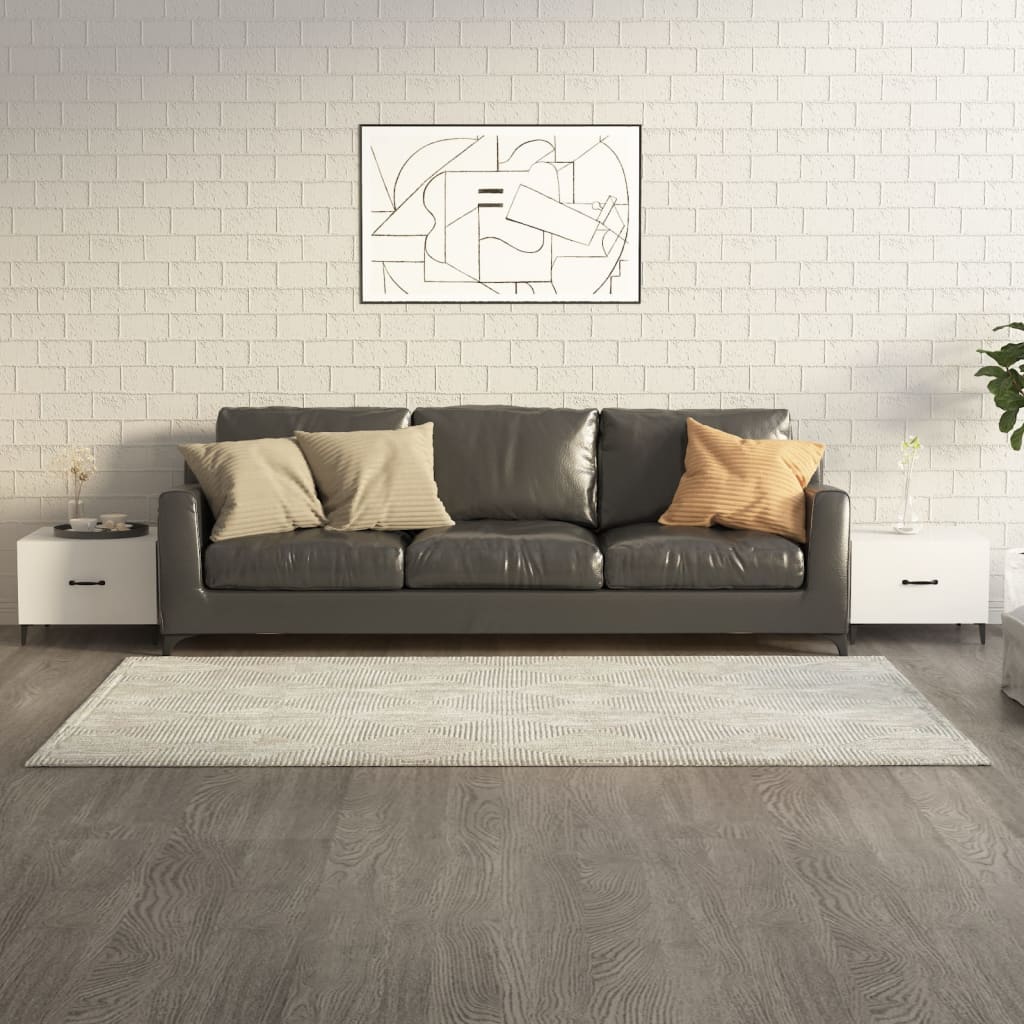 Tables basses avec pieds métal 2 pcs Blanc brillant 50x50x40 cm - XIOS