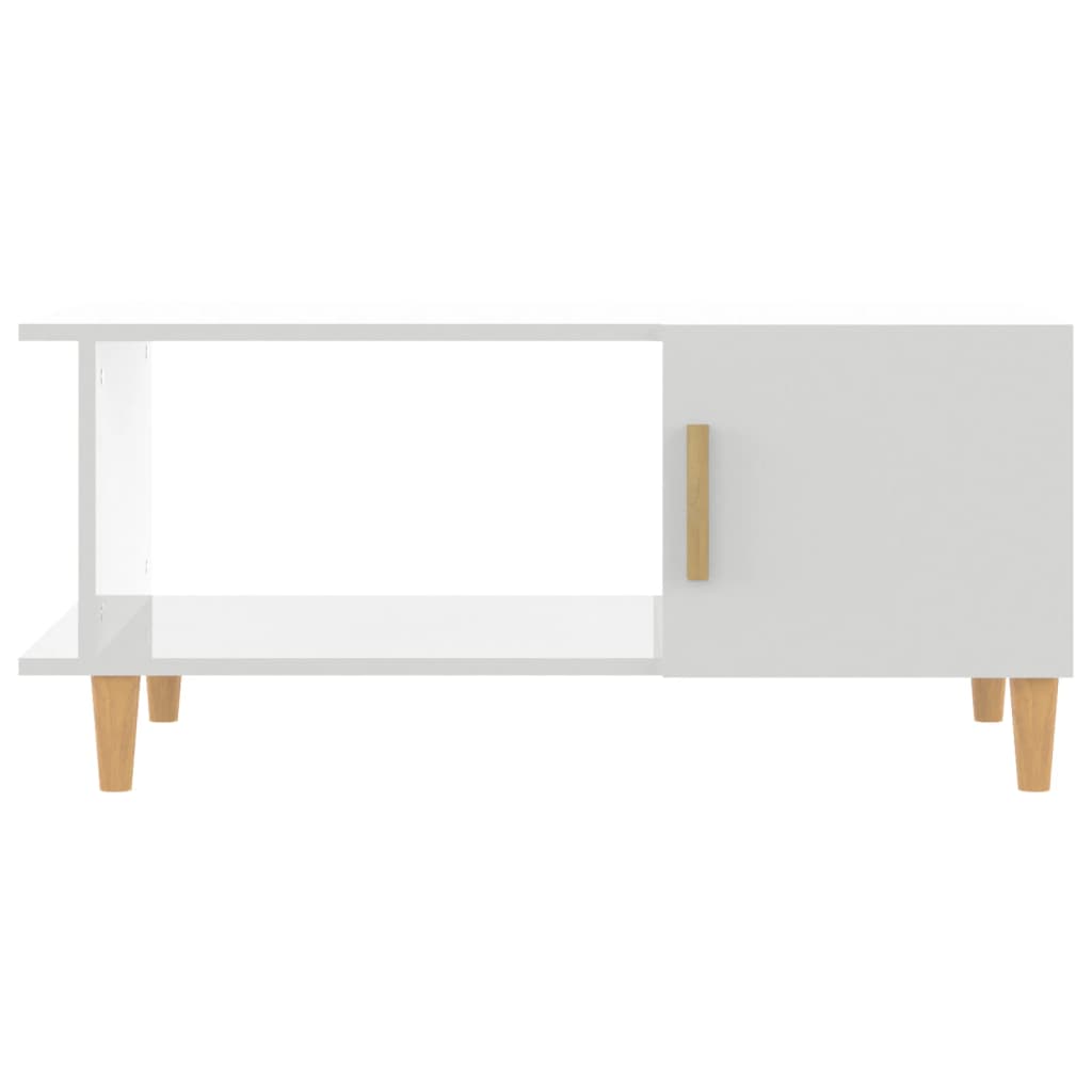 Table basse Blanc brillant 90x50x40 cm Bois d'ingénierie - XIOS