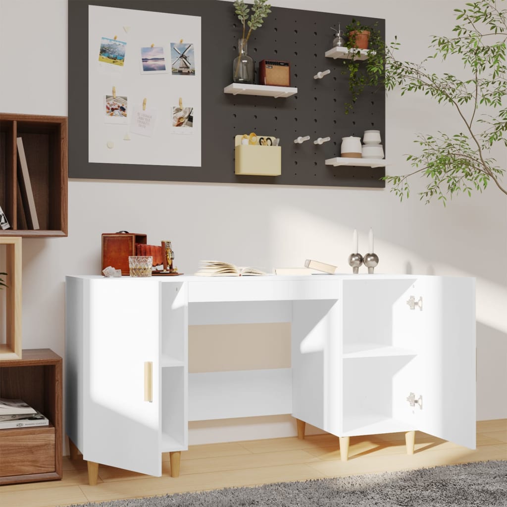 Bureau Blanc 140x50x75 cm Bois d'ingénierie - XIOS