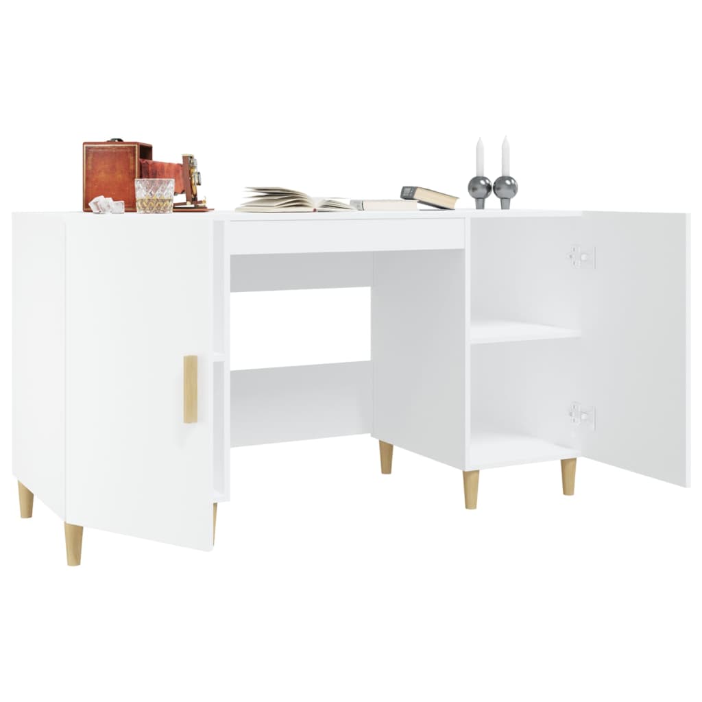 Bureau Blanc 140x50x75 cm Bois d'ingénierie - XIOS
