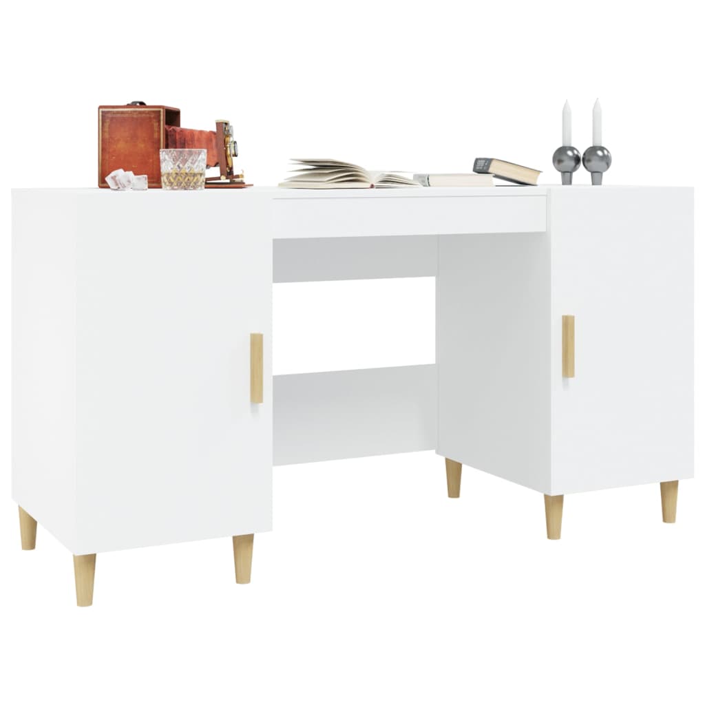 Bureau Blanc 140x50x75 cm Bois d'ingénierie - XIOS