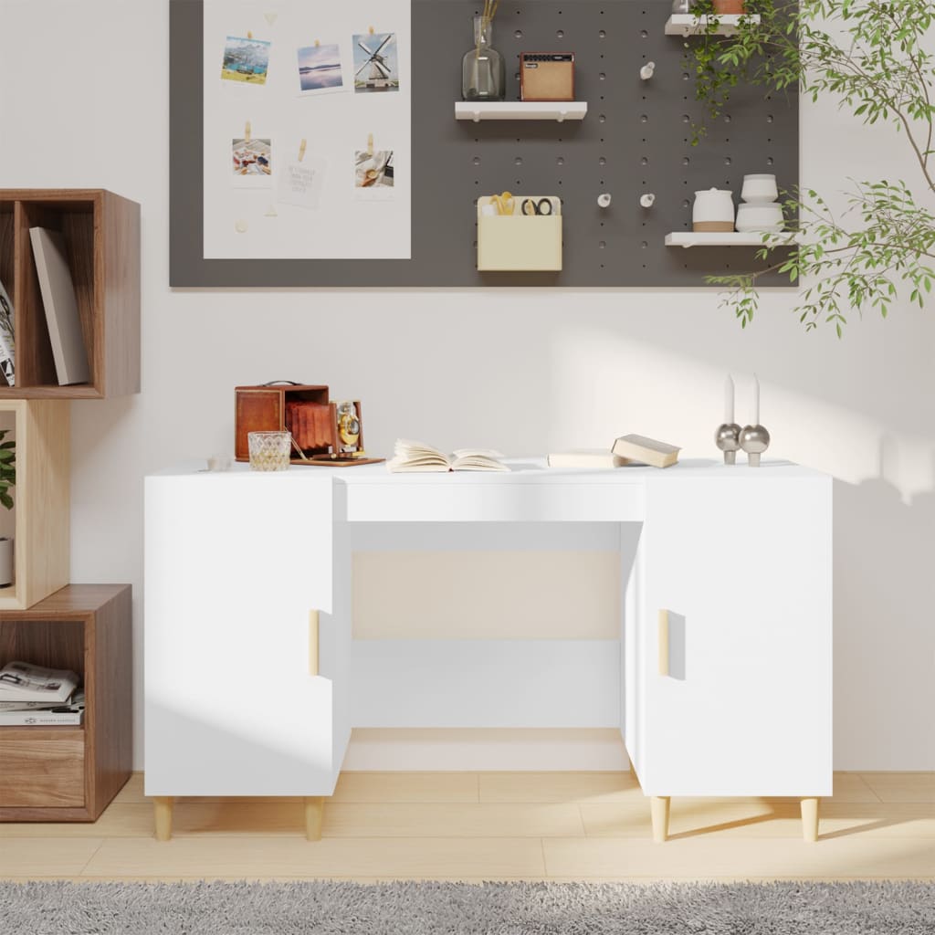 Bureau Blanc 140x50x75 cm Bois d'ingénierie - XIOS
