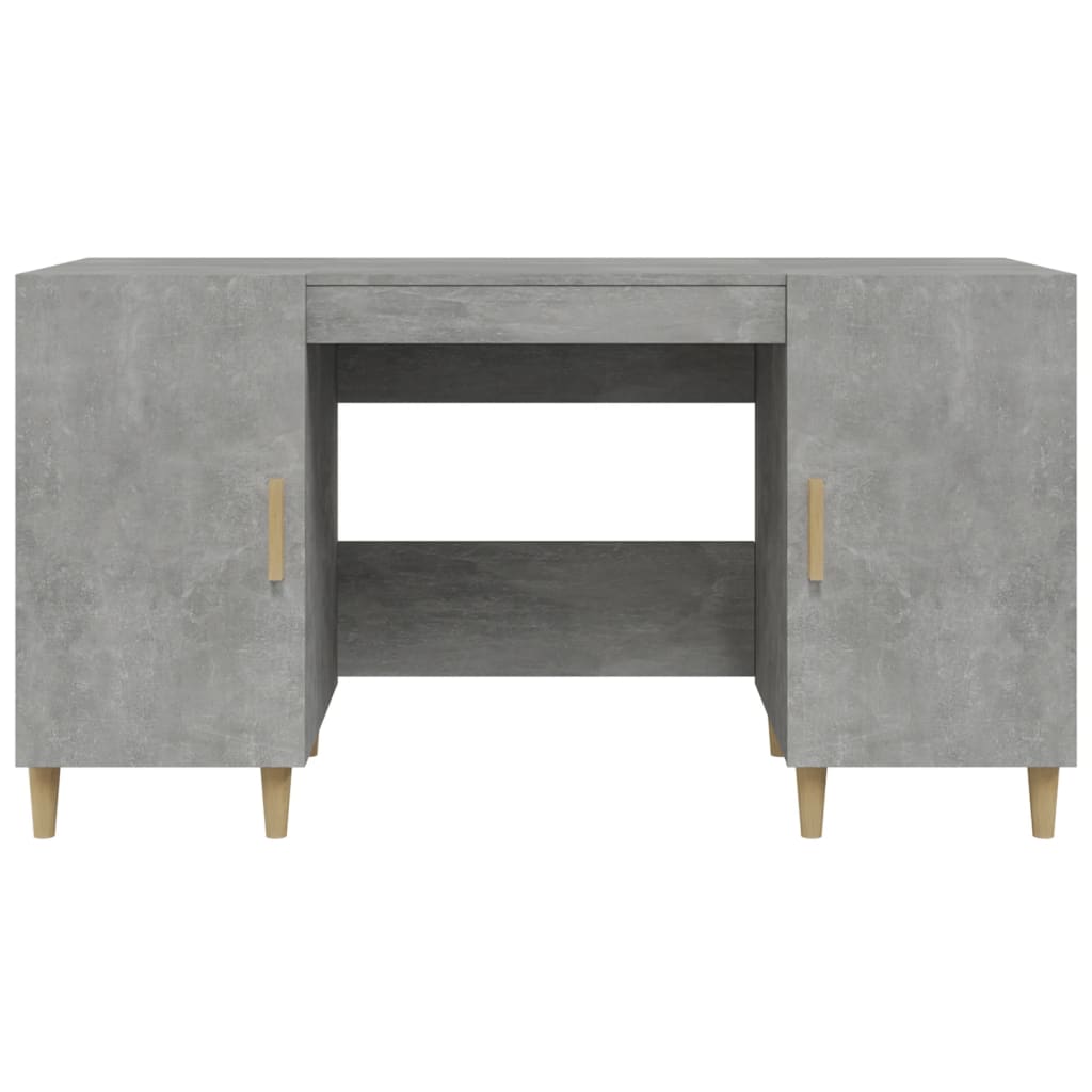Bureau Gris béton 140x50x75 cm Bois d'ingénierie Bureaux vidaXL