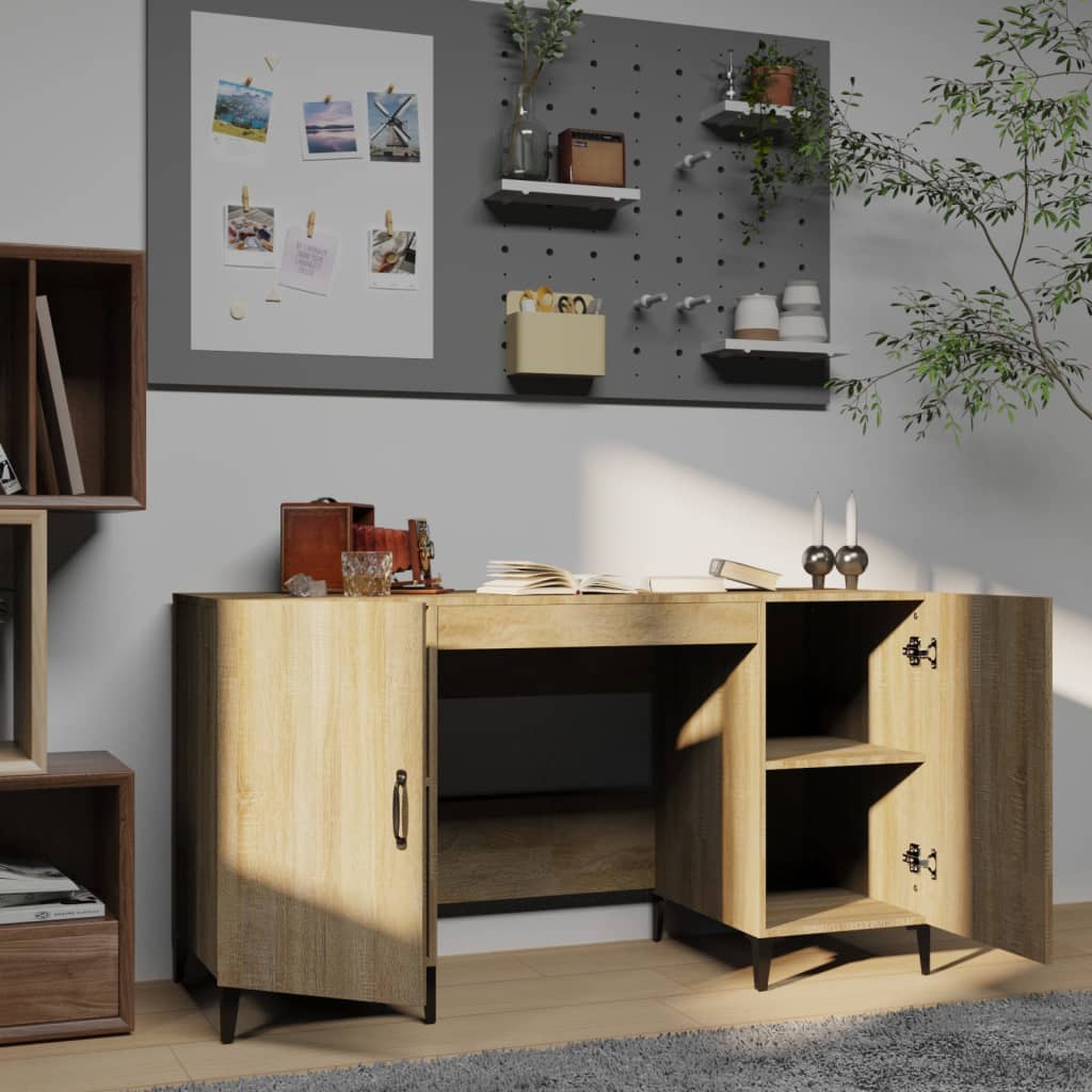 Bureau Chêne sonoma 140x50x75 cm Bois d'ingénierie - XIOS