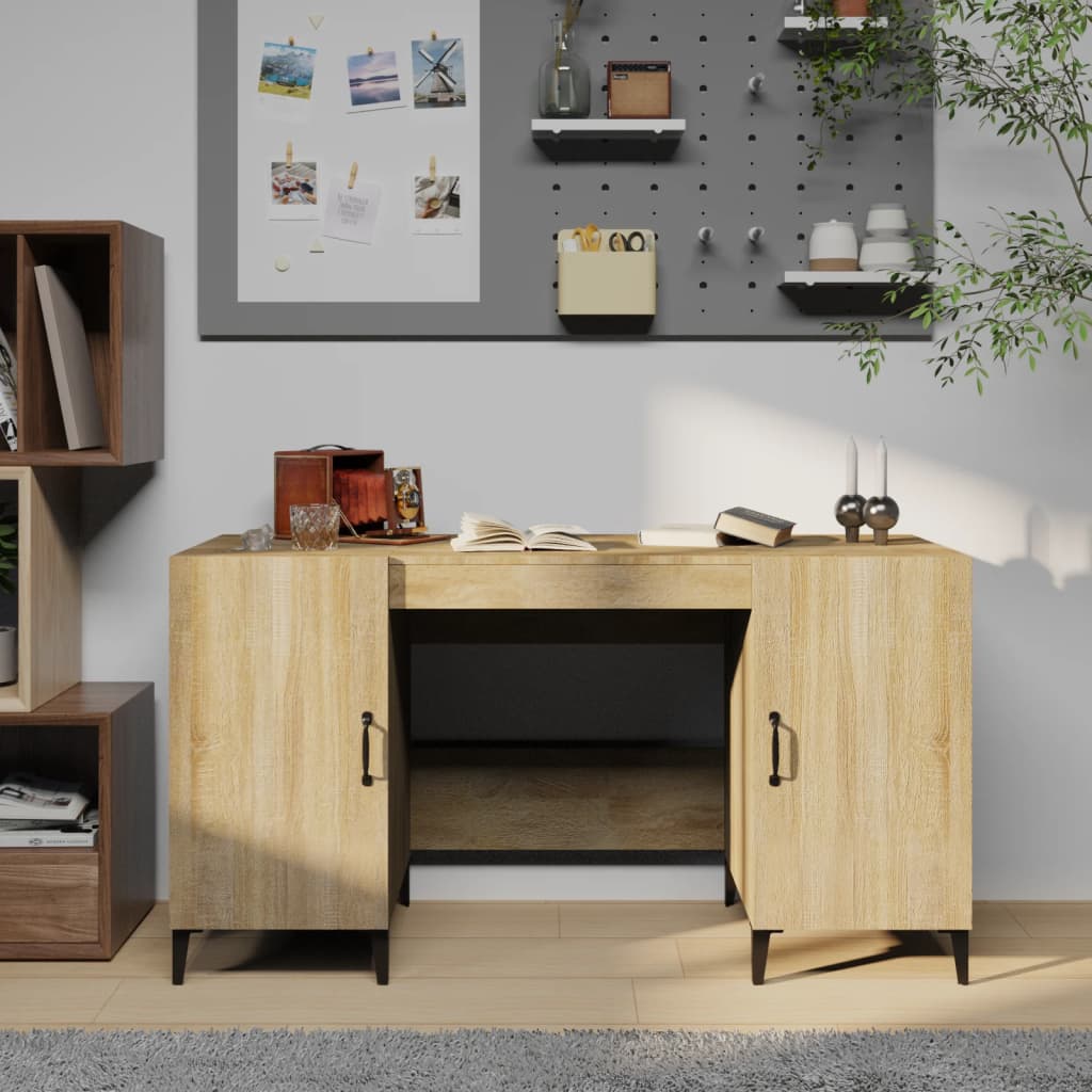 Bureau Chêne sonoma 140x50x75 cm Bois d'ingénierie - XIOS