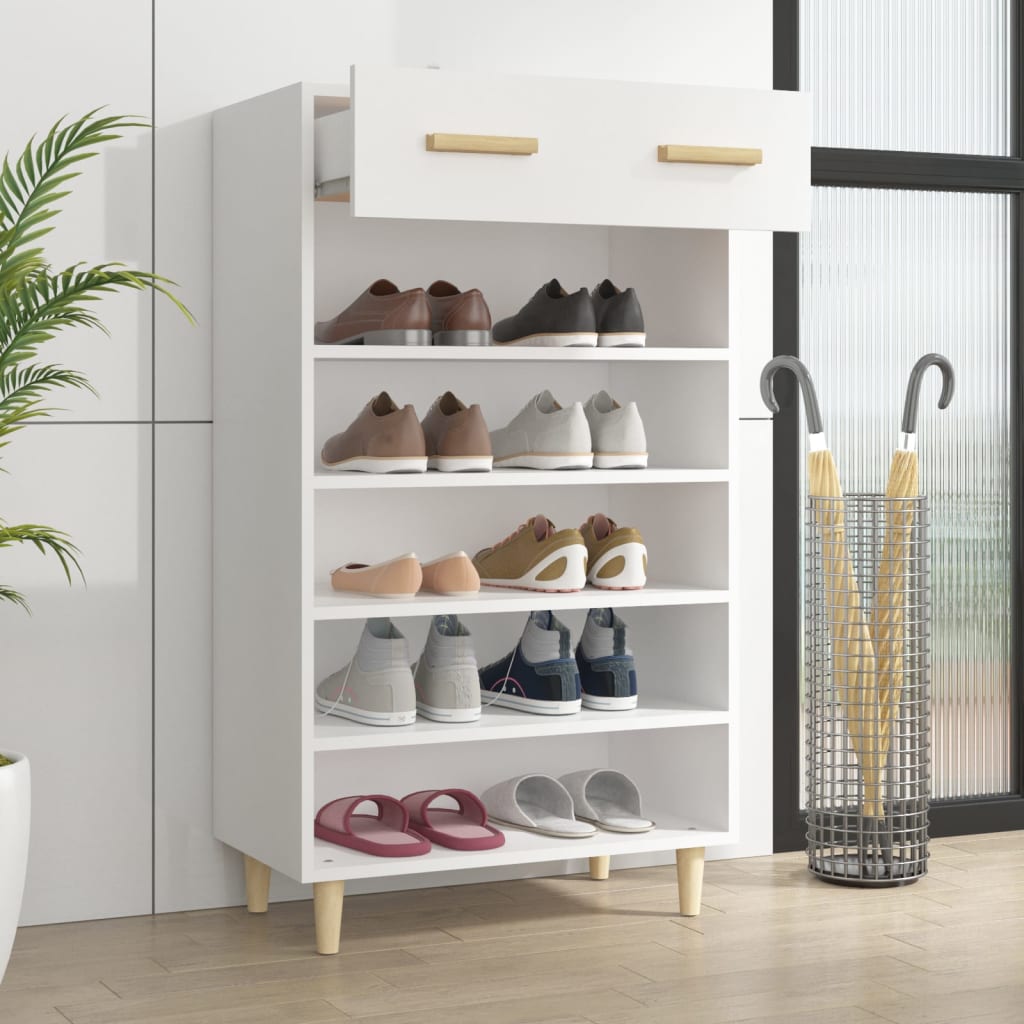 Armoire à chaussures Blanc 60x35x105 cm Bois d'ingénierie - XIOS
