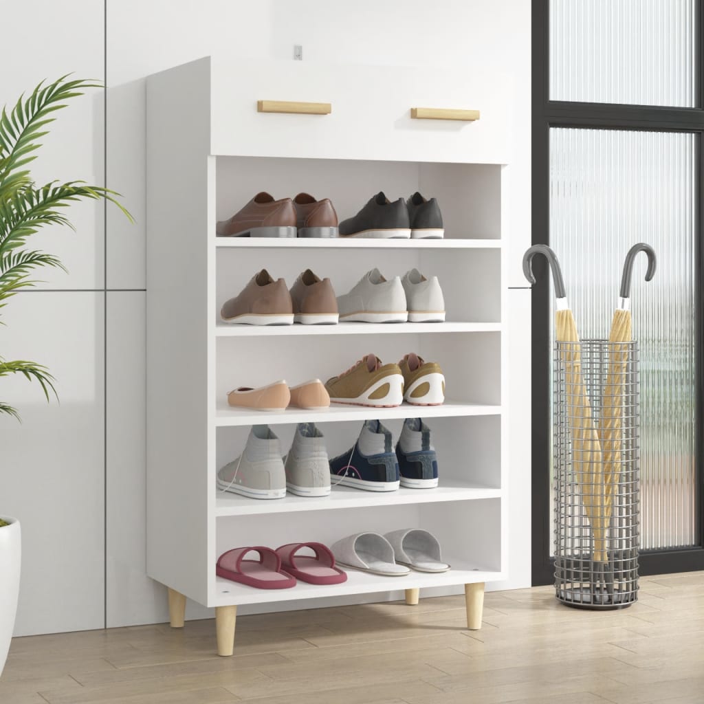 Armoire à chaussures Blanc 60x35x105 cm Bois d'ingénierie - XIOS