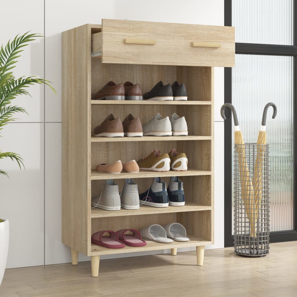 Armoire à chaussures Chêne sonoma 60x35x105cm Bois d'ingénierie - XIOS