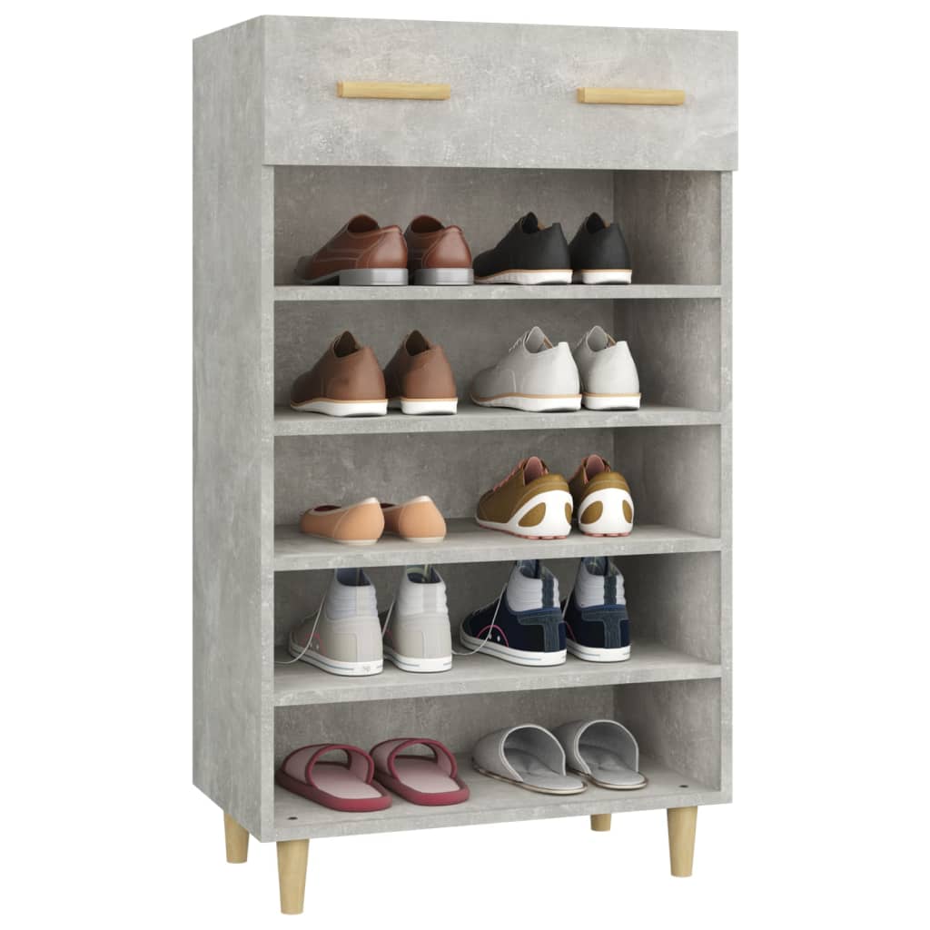 Armoire à chaussures Gris béton 60x35x105 cm Bois d'ingénierie - XIOS