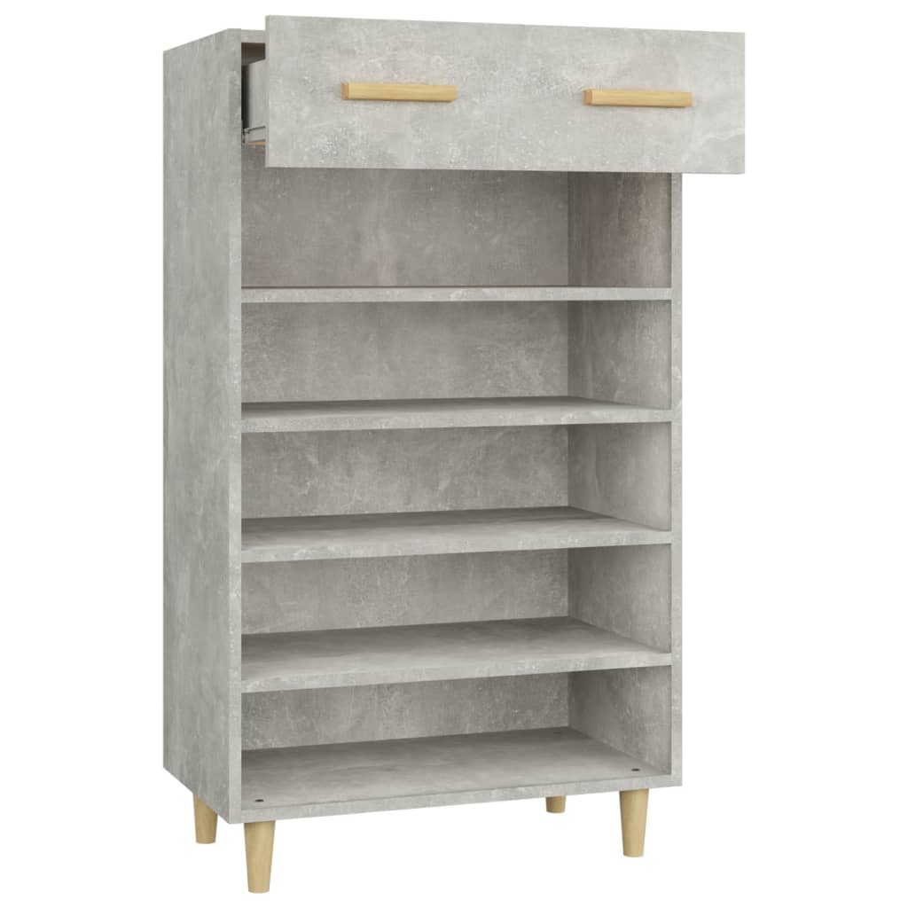 Armoire à chaussures Gris béton 60x35x105 cm Bois d'ingénierie - XIOS