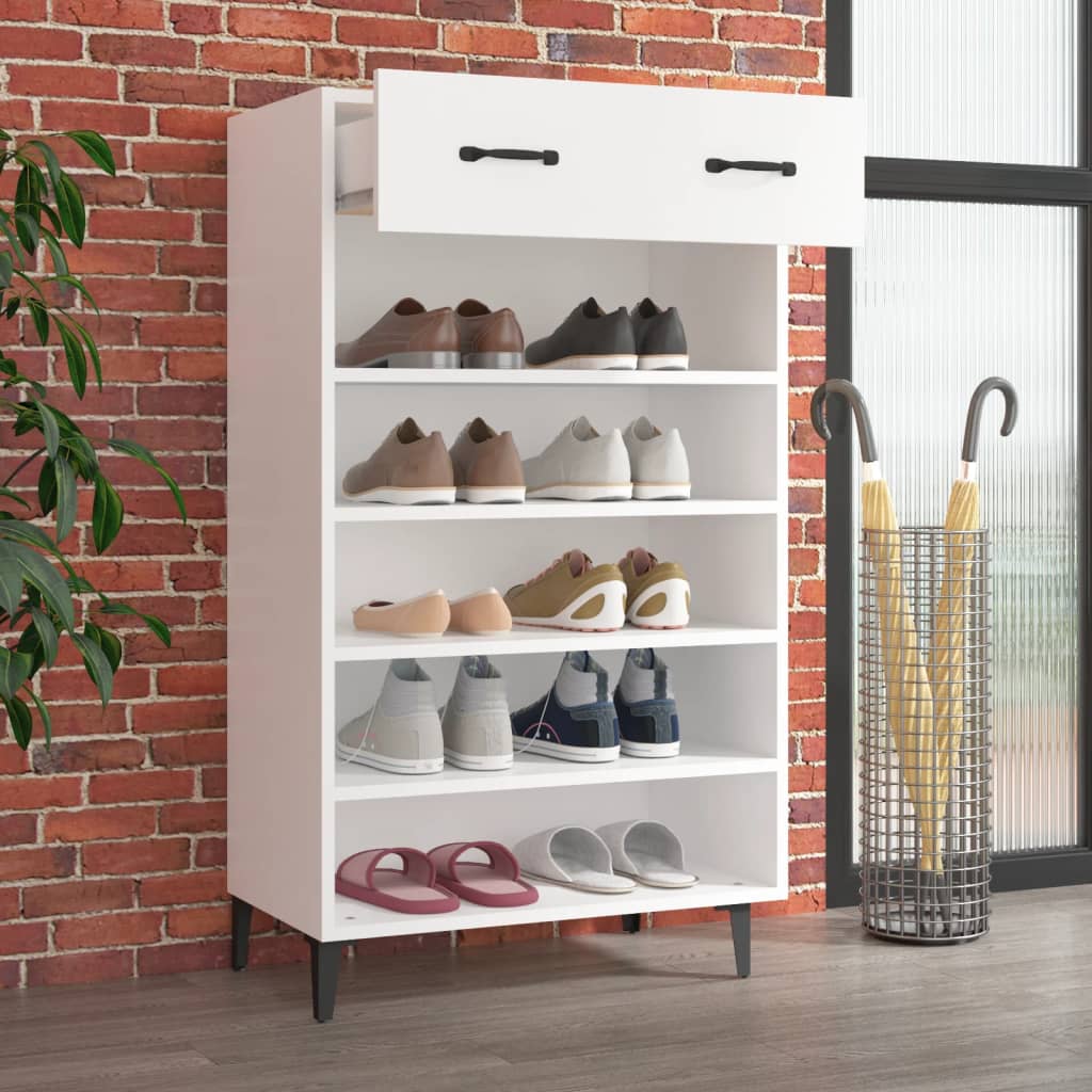 Armoire à chaussures Blanc 60x35x105 cm Bois d'ingénierie - XIOS