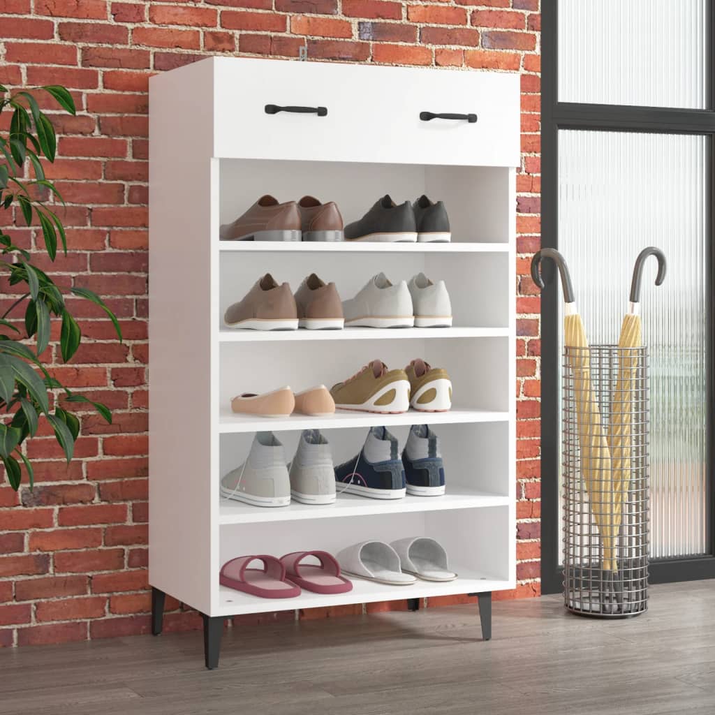 Armoire à chaussures Blanc 60x35x105 cm Bois d'ingénierie - XIOS
