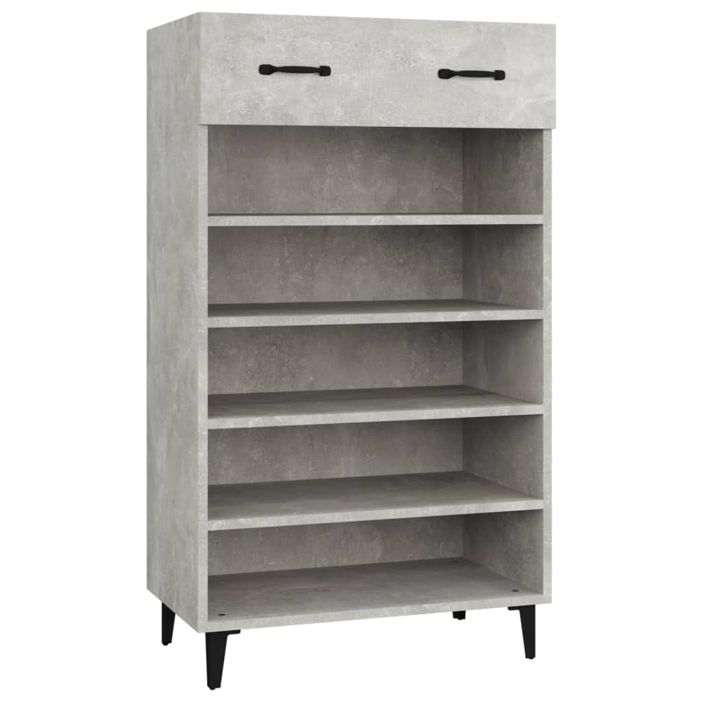 Armoire à chaussures Gris béton 60x35x105 cm Bois d'ingénierie - XIOS