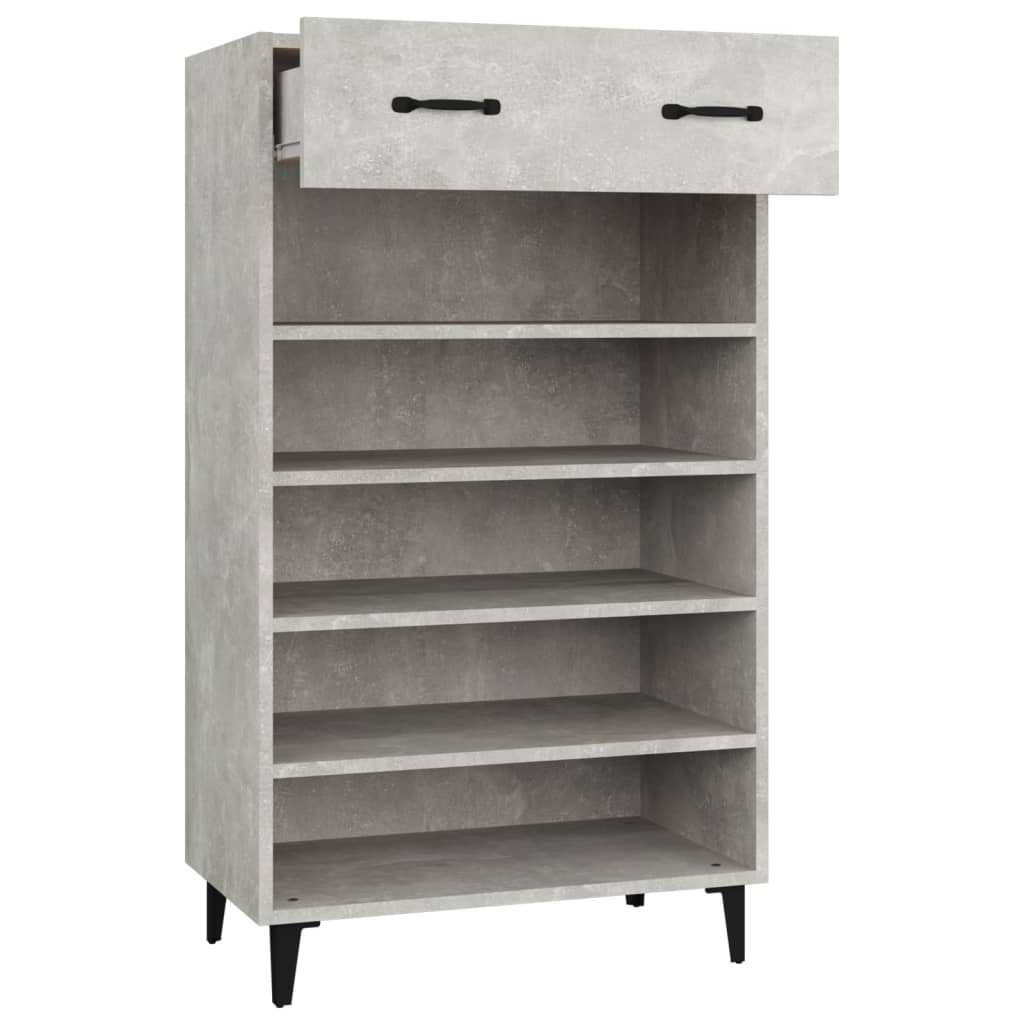 Armoire à chaussures Gris béton 60x35x105 cm Bois d'ingénierie - XIOS