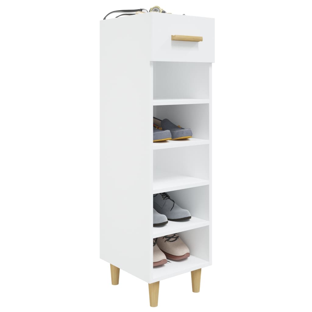 Armoire à chaussures Blanc 30x35x105 cm Bois d'ingénierie - XIOS