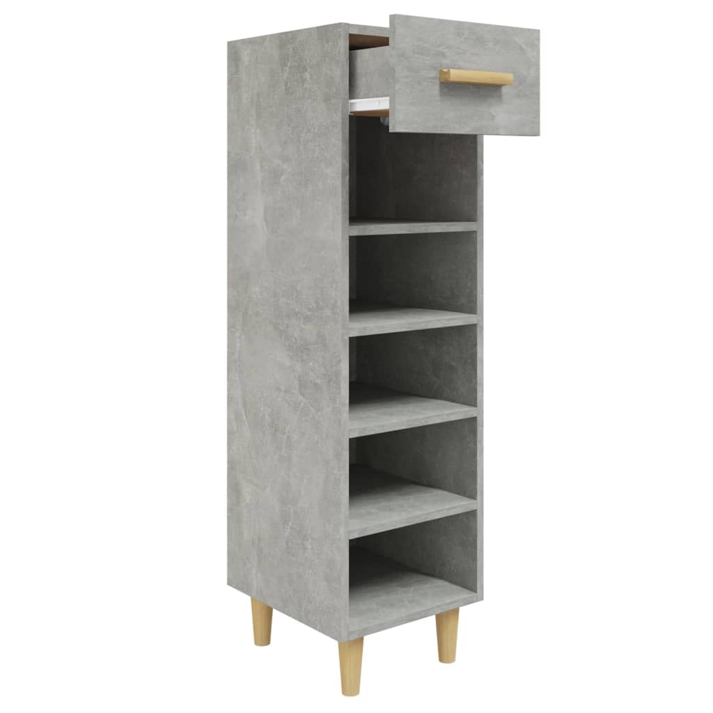 Armoire à chaussures Gris béton 30x35x105 cm Bois d'ingénierie - XIOS