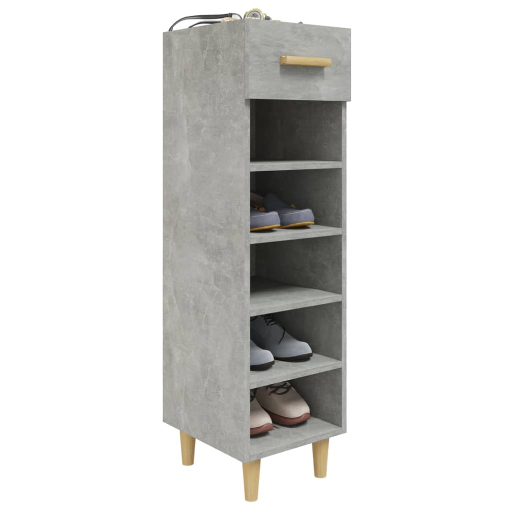 Armoire à chaussures Gris béton 30x35x105 cm Bois d'ingénierie - XIOS