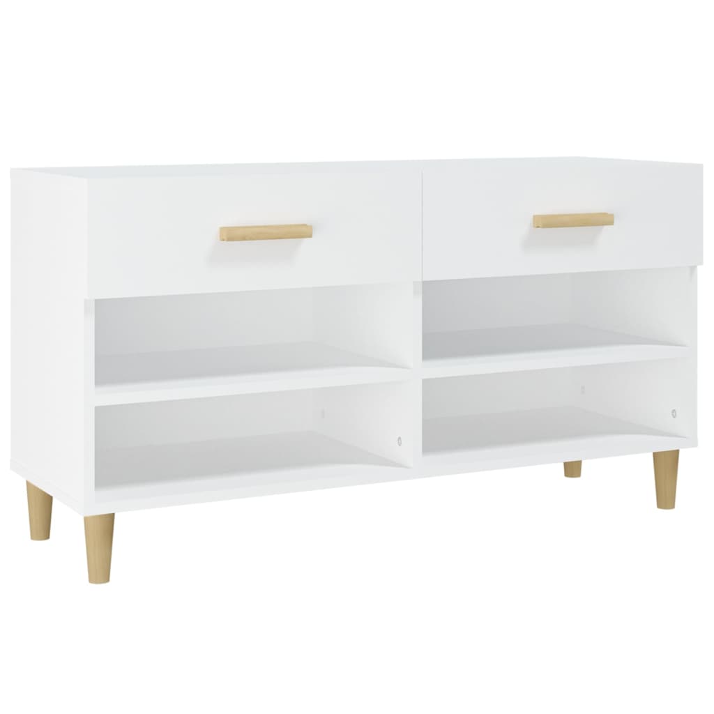 Armoire à chaussures Blanc 102x35x55 cm Bois d'ingénierie - XIOS