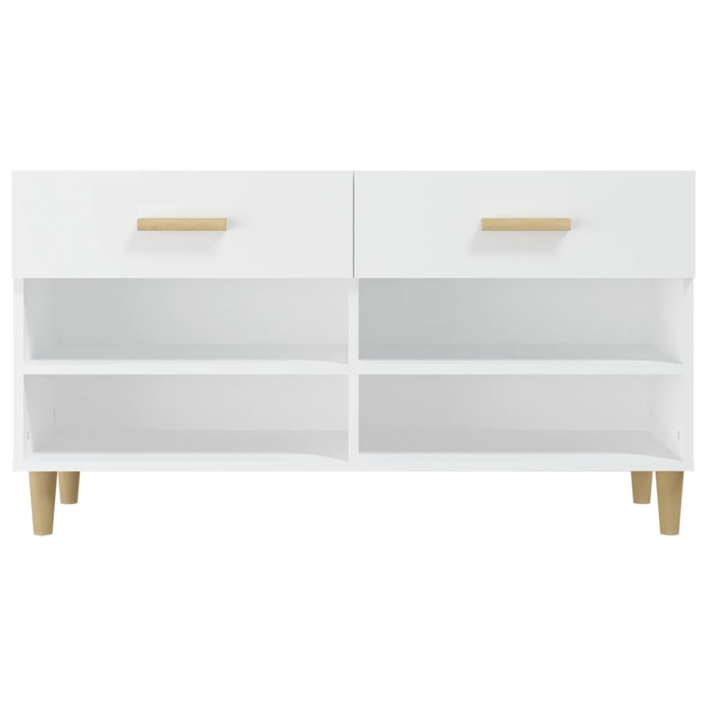 Armoire à chaussures Blanc 102x35x55 cm Bois d'ingénierie - XIOS