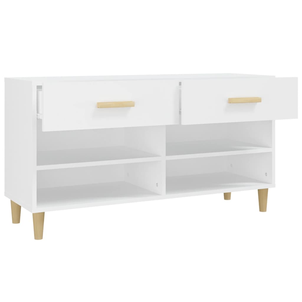 Armoire à chaussures Blanc 102x35x55 cm Bois d'ingénierie - XIOS