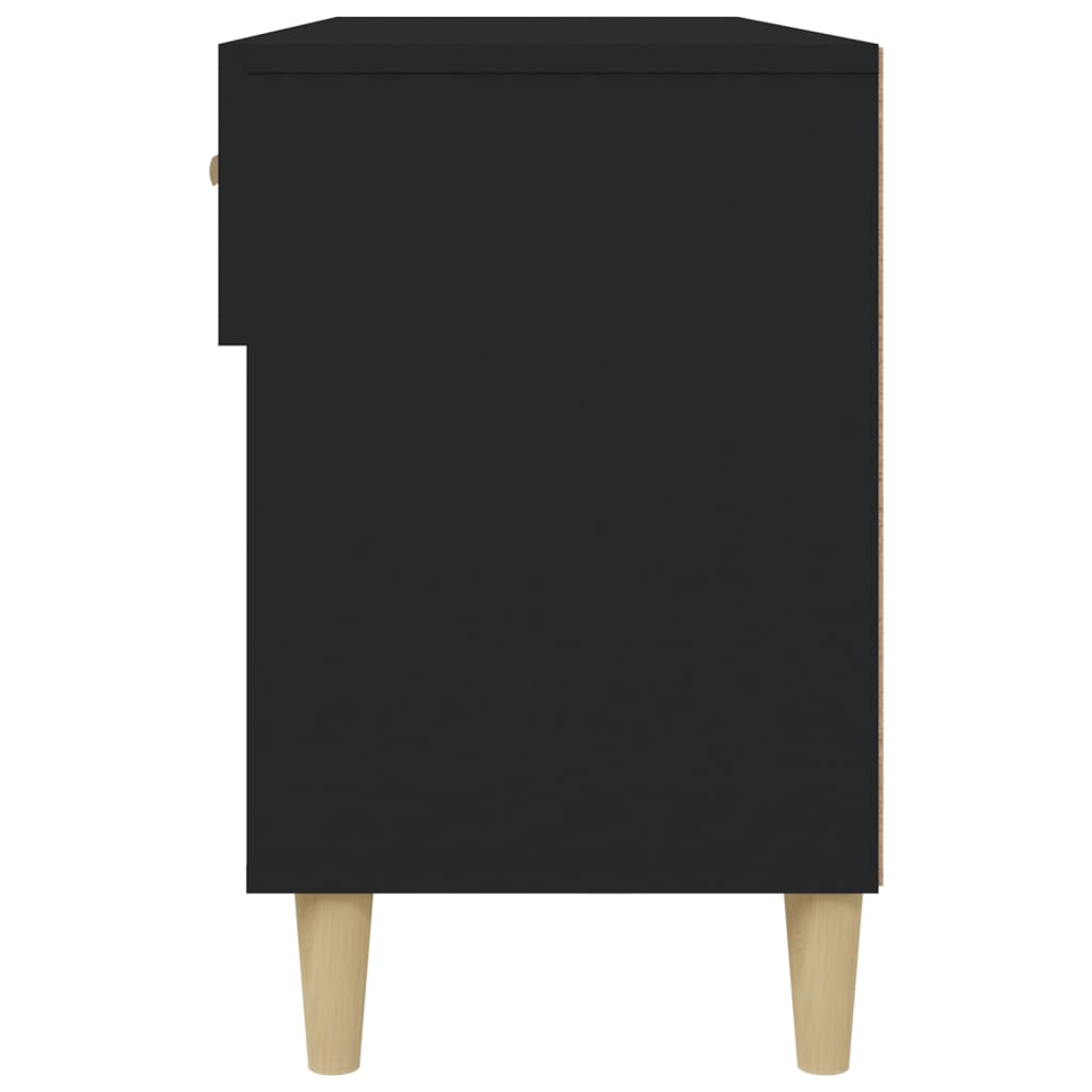 Armoire à chaussures Noir 102x35x55 cm Bois d'ingénierie - XIOS
