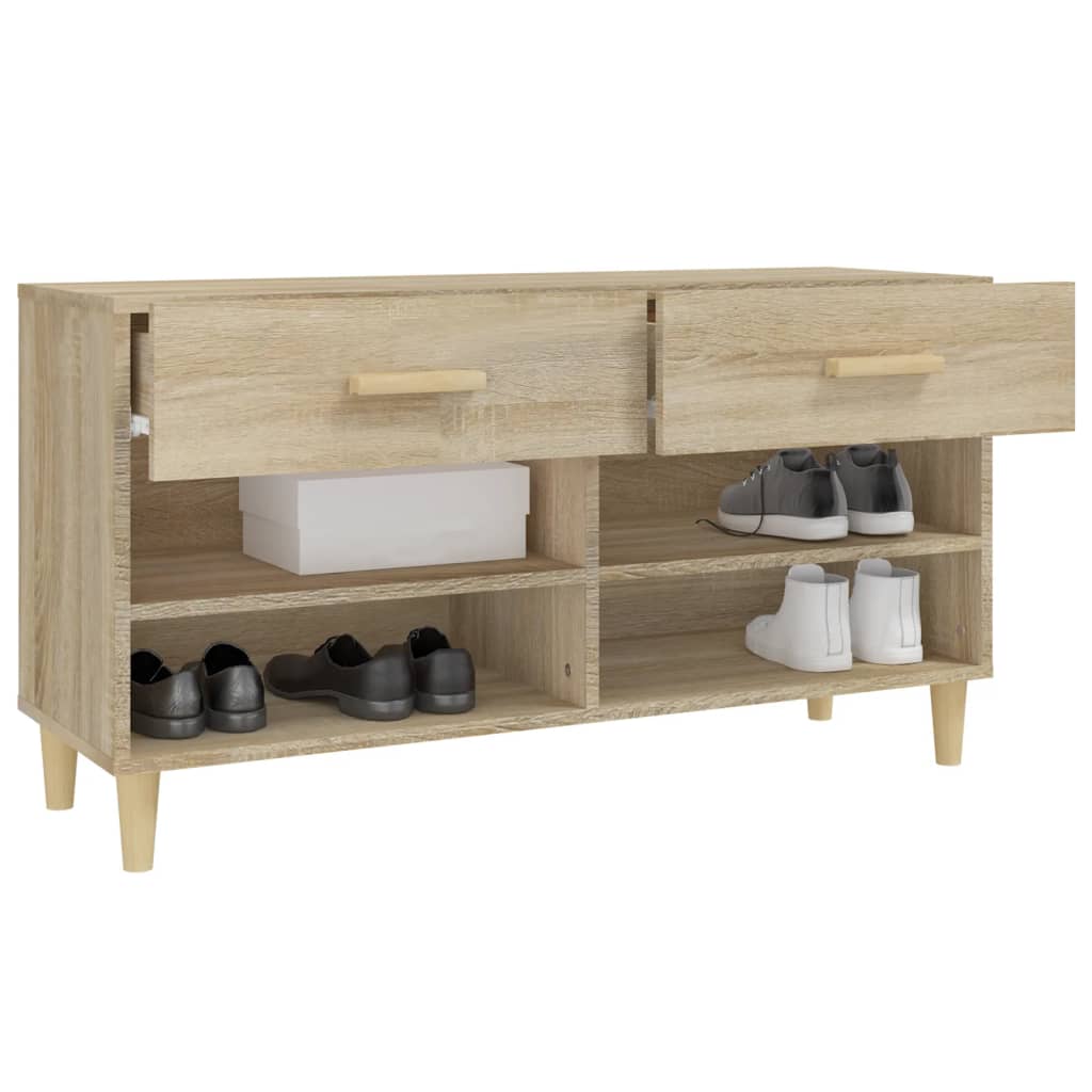 Armoire à chaussures Chêne sonoma 102x35x55cm Bois d'ingénierie - XIOS