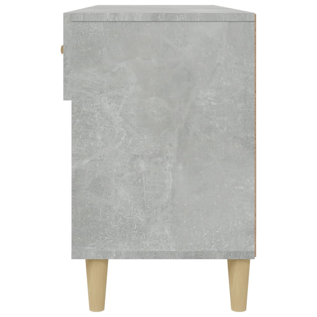 Armoire à chaussures Gris béton 102x35x55 cm Bois d'ingénierie - XIOS