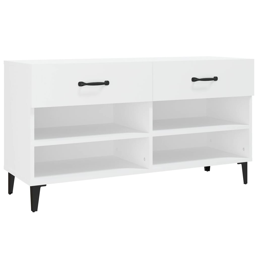 Armoire à chaussures Blanc 102x35x55 cm Bois d'ingénierie - XIOS