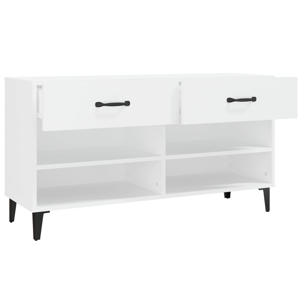 Armoire à chaussures Blanc 102x35x55 cm Bois d'ingénierie - XIOS