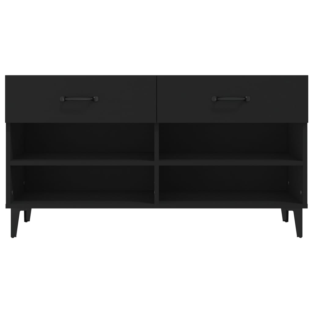 Armoire à chaussures Noir 102x35x55 cm Bois d'ingénierie - XIOS