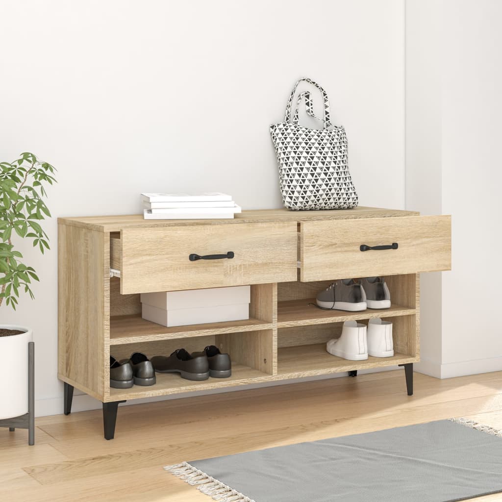 Armoire à chaussures Chêne sonoma 102x35x55cm Bois d'ingénierie - XIOS