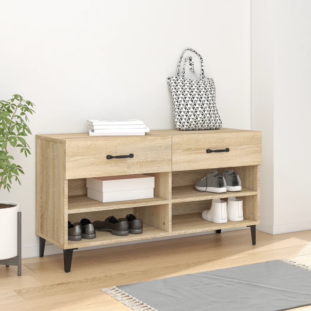 Armoire à chaussures Chêne sonoma 102x35x55cm Bois d'ingénierie - XIOS