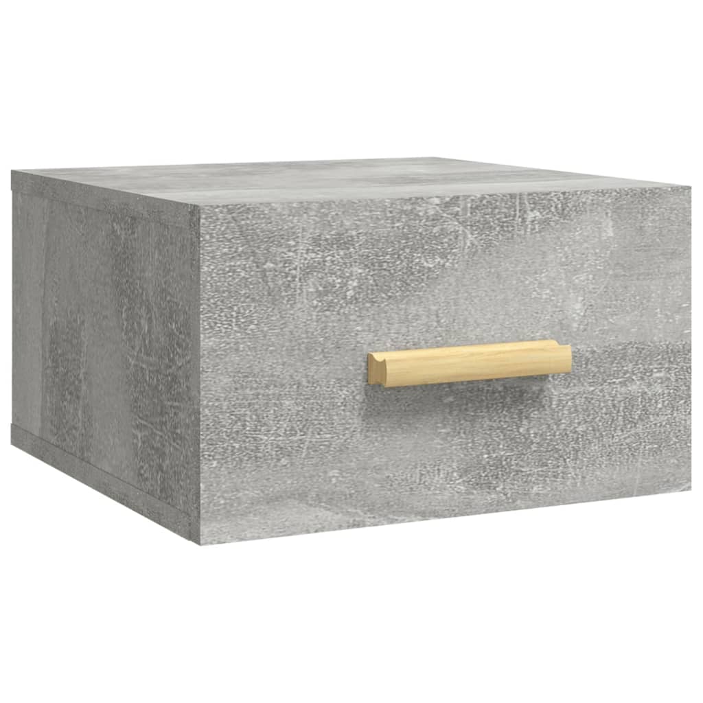 Table de chevet murale gris béton 35x35x20 cm - XIOS
