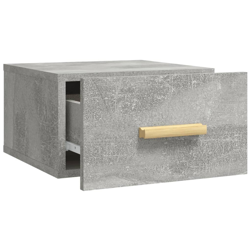 Table de chevet murale gris béton 35x35x20 cm - XIOS