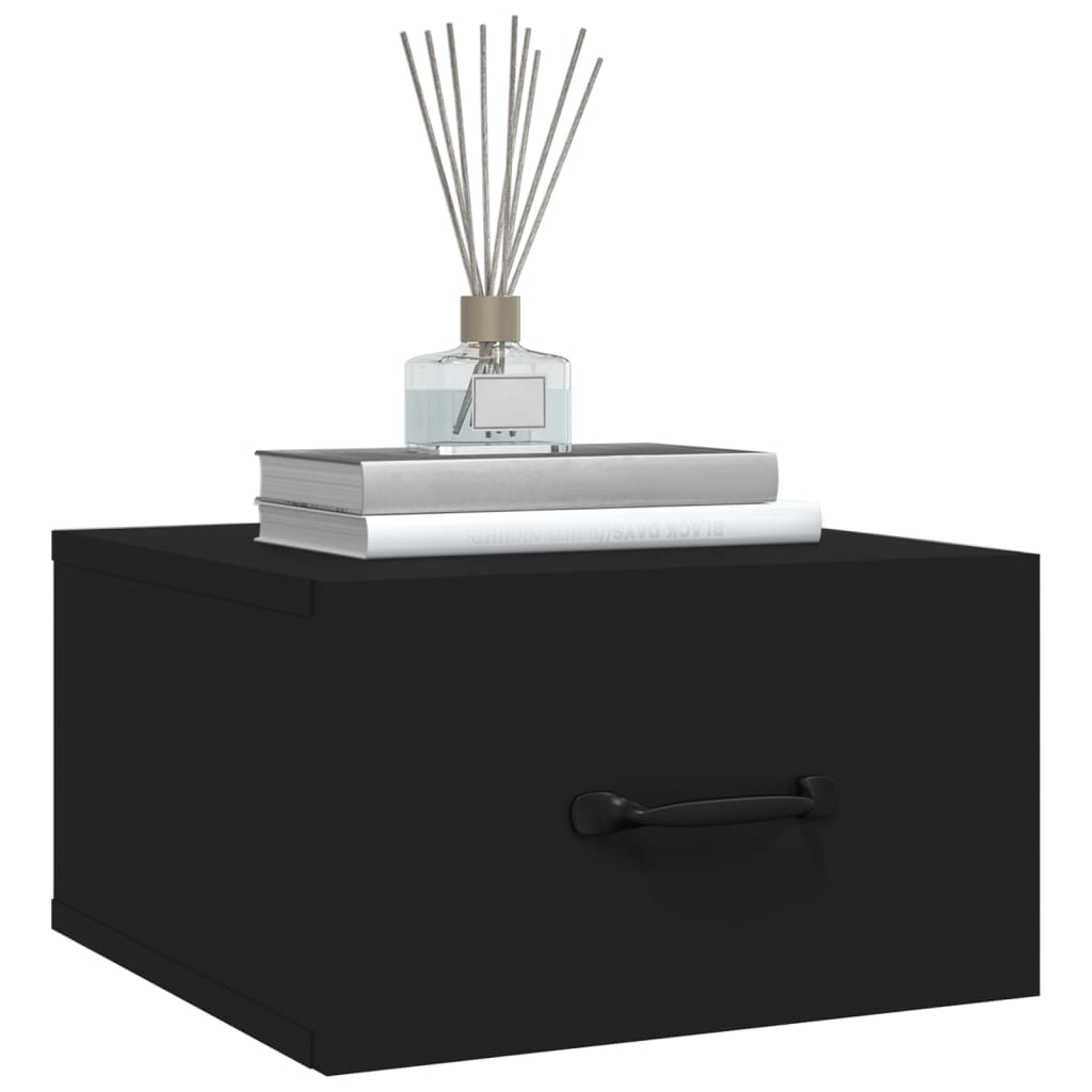 Tables de chevet murales 2 pcs Noir 35x35x20 cm - XIOS