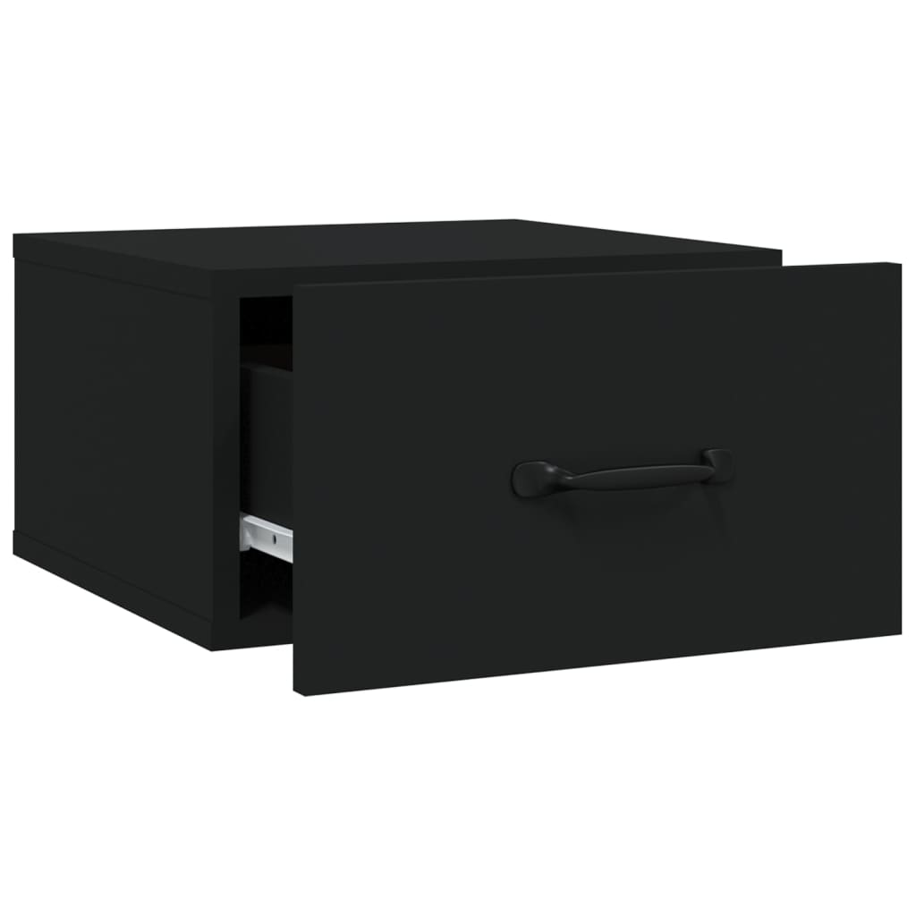 Tables de chevet murales 2 pcs Noir 35x35x20 cm - XIOS