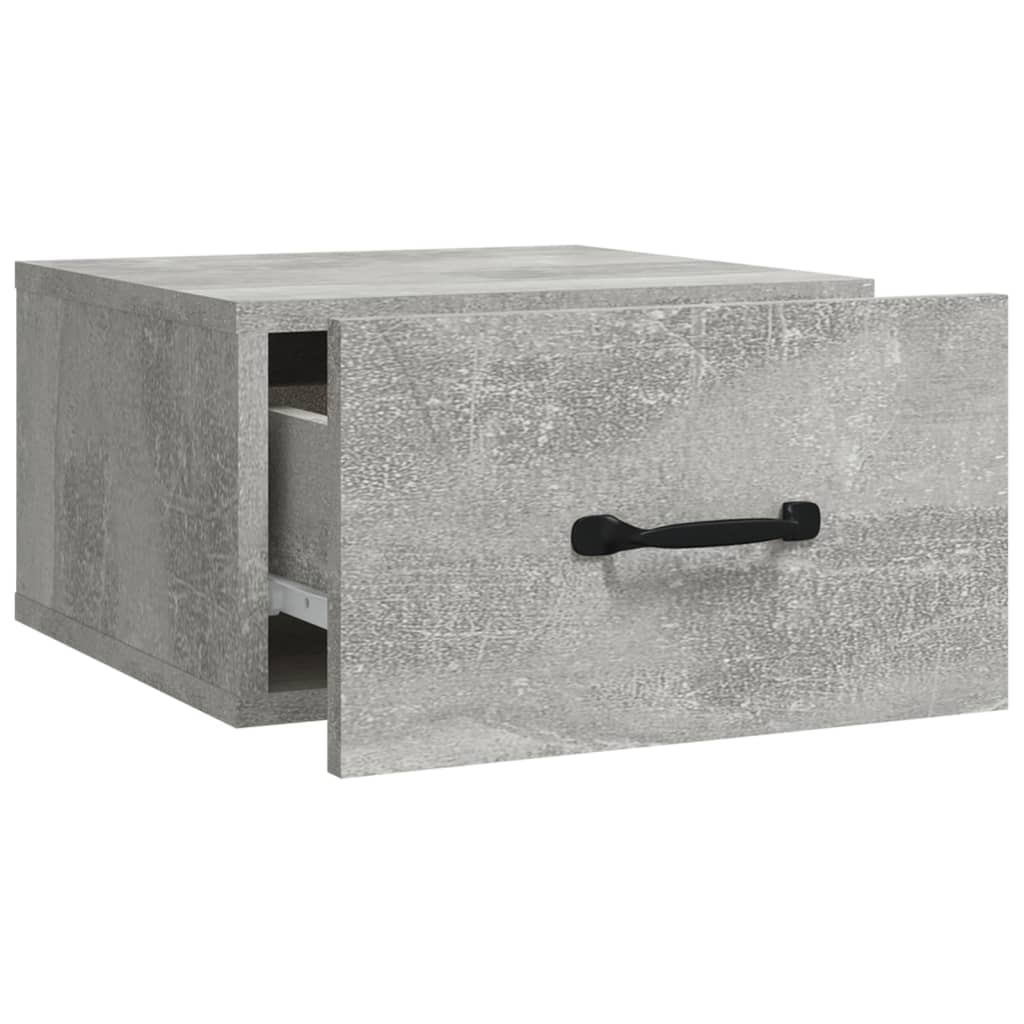 Table de chevet murale Gris béton 35x35x20 cm - XIOS