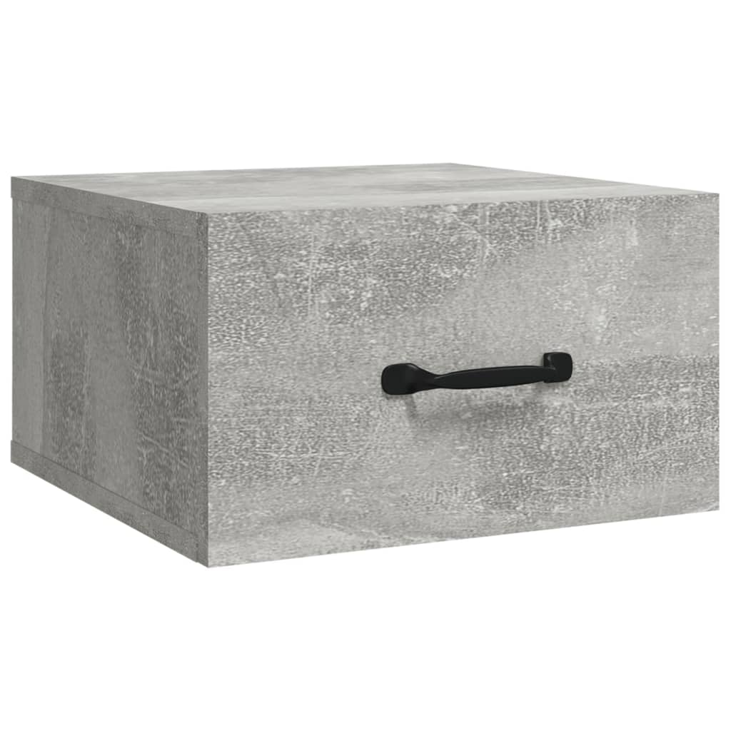 Tables de chevet murales 2 pcs Gris béton 35x35x20 cm - XIOS