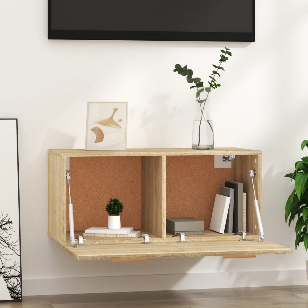 Armoire murale Chêne sonoma 80x35x36,5 cm Bois d'ingénierie - XIOS