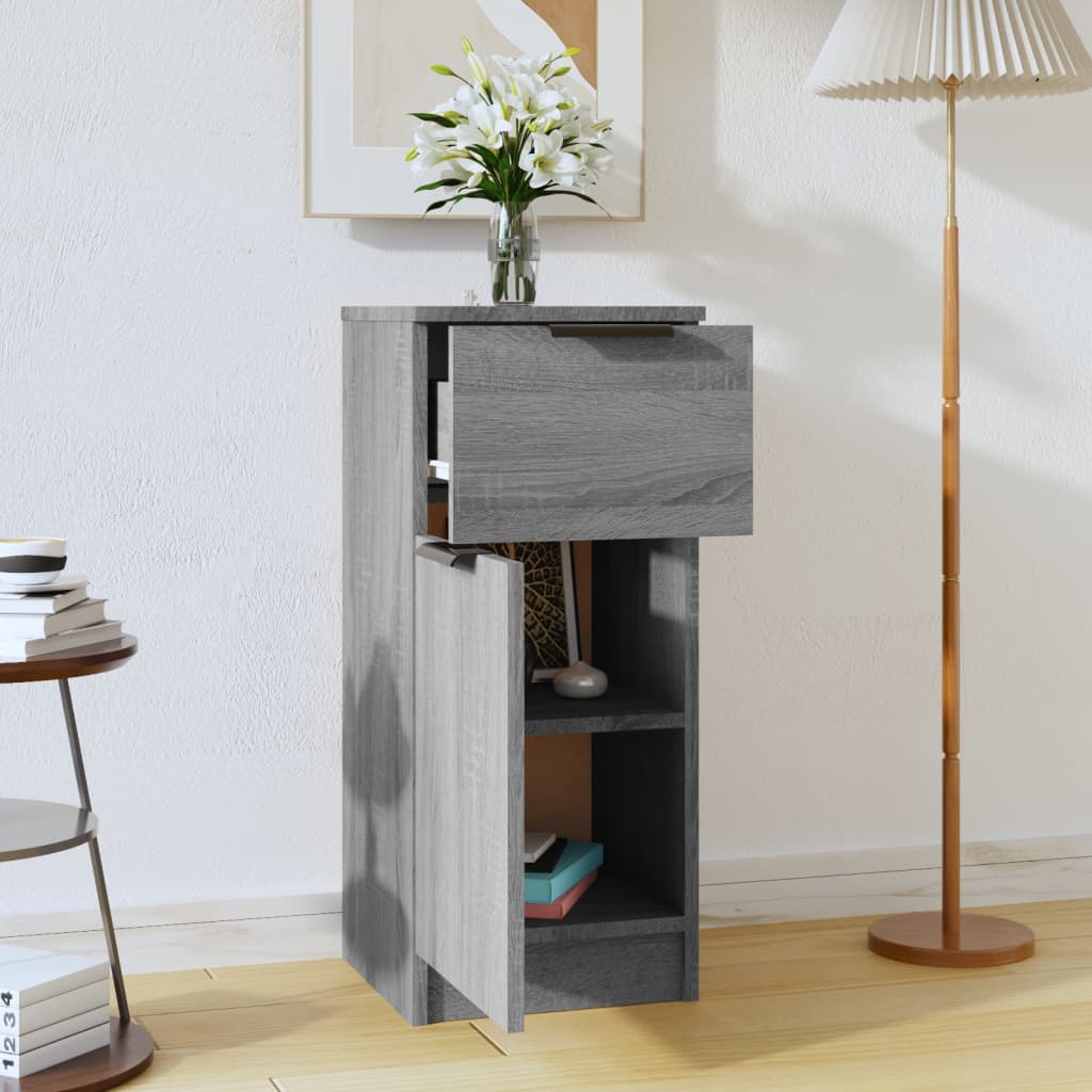 Buffet Sonoma gris 30x30x70 cm Bois d'ingénierie - XIOS