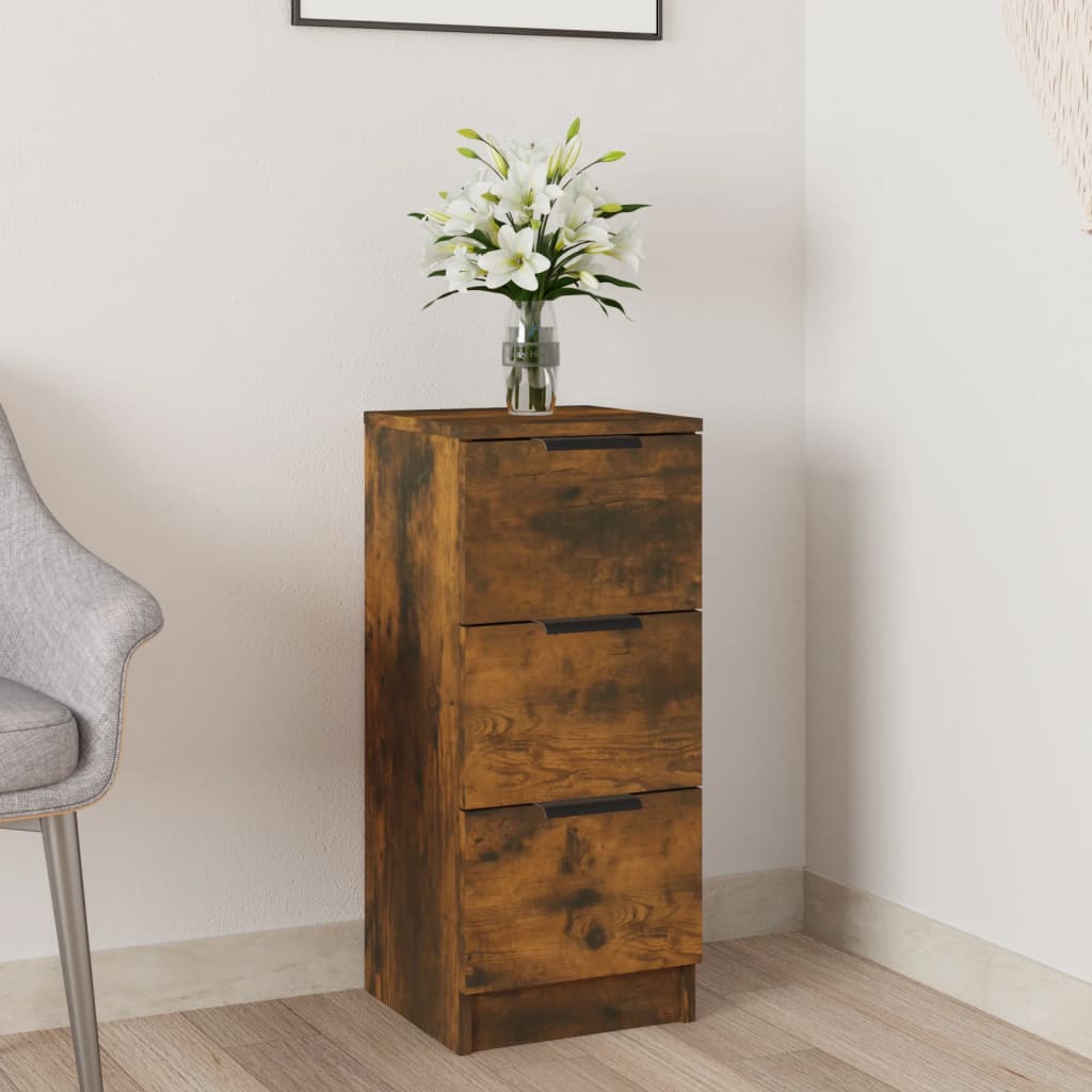 Buffet Chêne fumé 30x30x70 cm Bois d'ingénierie - XIOS
