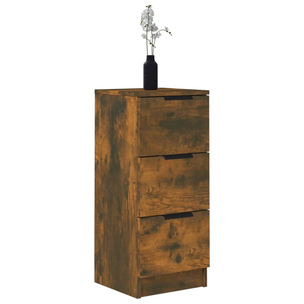 Buffets 2 pcs Chêne fumé 30x30x70 cm Bois d'ingénierie - XIOS