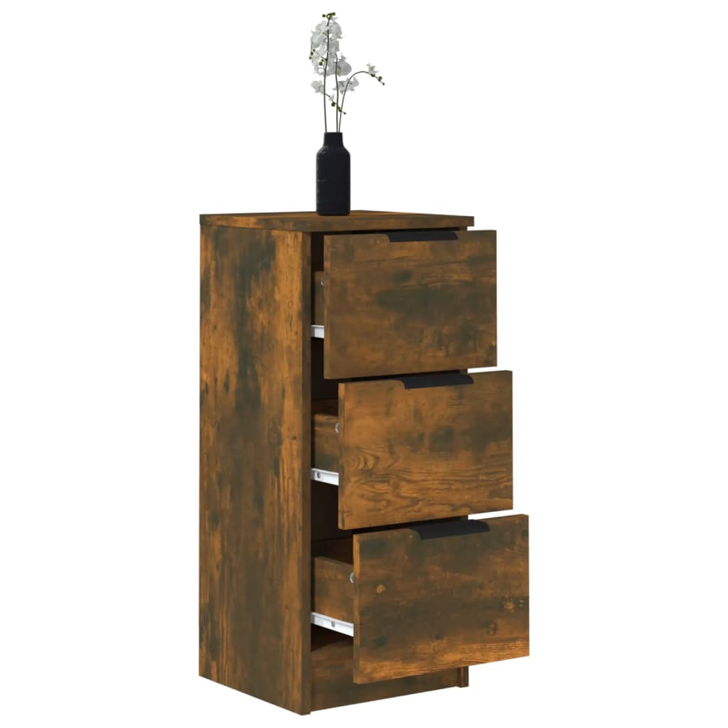 Buffets 2 pcs Chêne fumé 30x30x70 cm Bois d'ingénierie - XIOS