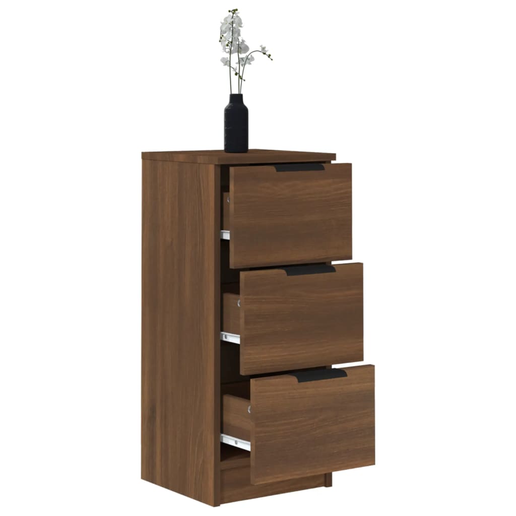 Buffets 2 pcs chêne marron 30x30x70 cm Bois d'ingénierie - XIOS