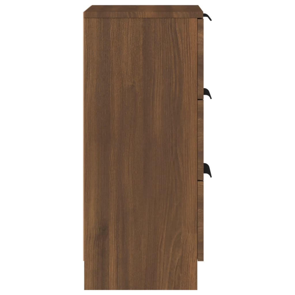 Buffets 2 pcs chêne marron 30x30x70 cm Bois d'ingénierie - XIOS
