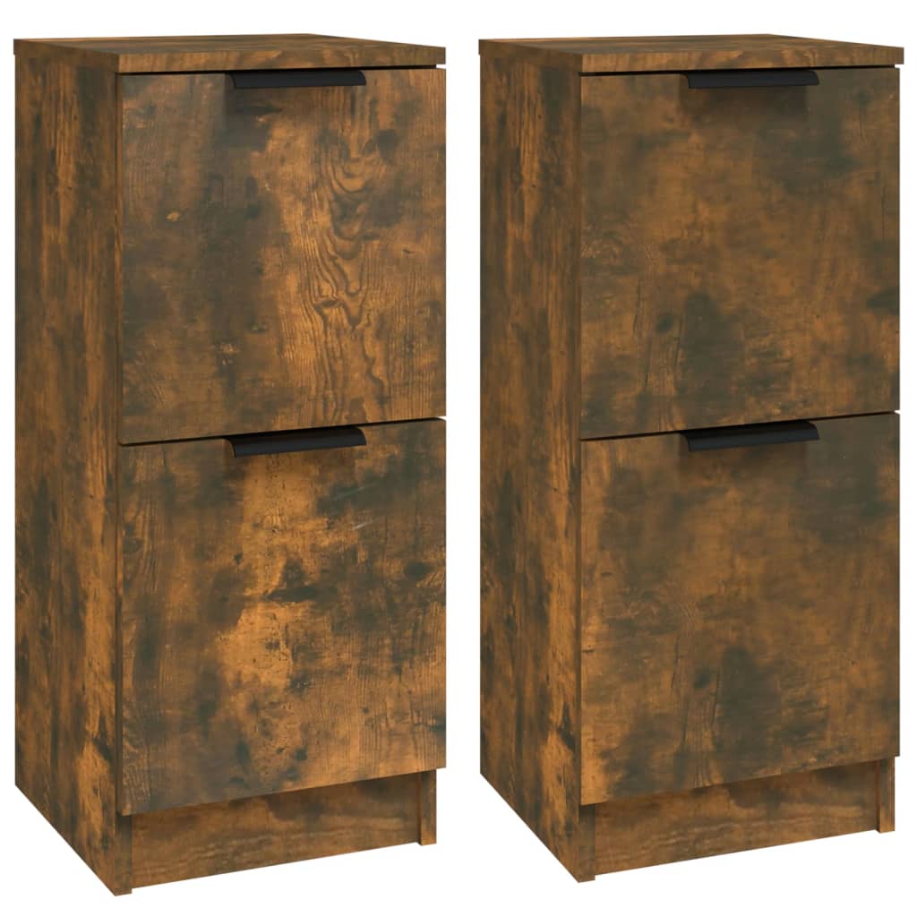 Buffets 2 pcs Chêne fumé 30x30x70 cm Bois d'ingénierie - XIOS