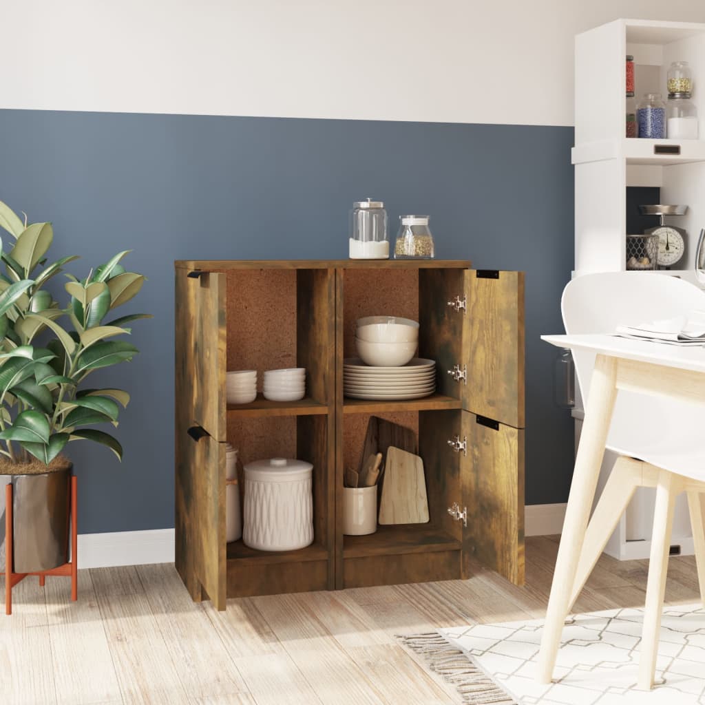 Buffets 2 pcs Chêne fumé 30x30x70 cm Bois d'ingénierie - XIOS