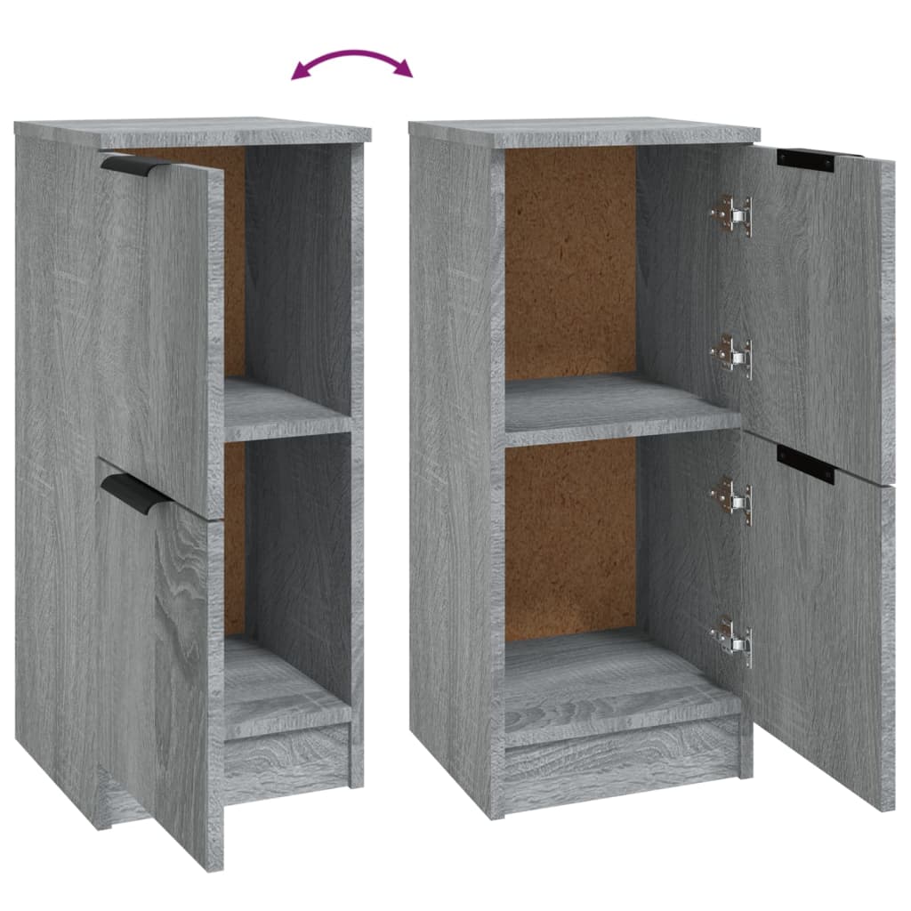 Buffets 2 pcs Sonoma gris 30x30x70 cm Bois d'ingénierie - XIOS